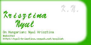 krisztina nyul business card